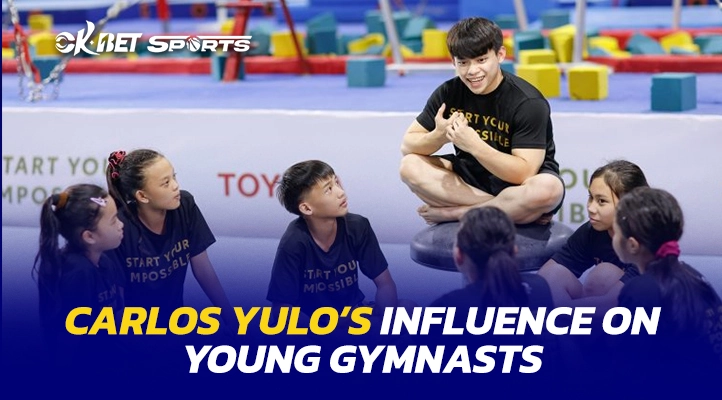 a group photo of young filipino with carlos yulo